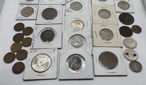 Grande lotto misto monete USA in tutto il mondo non circolate lastra grano penny fustella - Foto 3 di 10