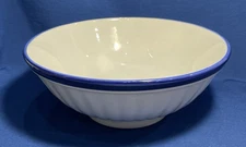 Ceramic Pasta Bowl Over and Back, Inc. Vintage 12” Made in Portugal Crazing-VGUC