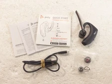 Poly Plantronics Voyager 5200 Single-Ear Wireless Bluetooth Headset Black WORKS!