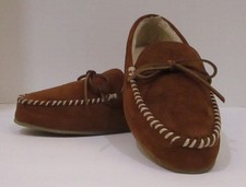 GENUINE POLO RALPH LAUREN  SIZE 12 13 BROWN TAN MENS MARKEL MOCCASIN SLIPPERS