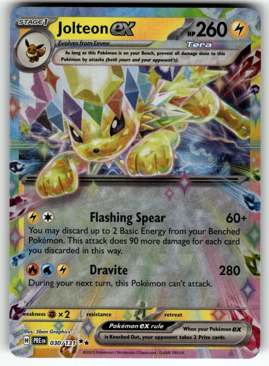 Jolteon ex - 030/131 SV: Prismatic Evolutions NM Pokemon Card TCG