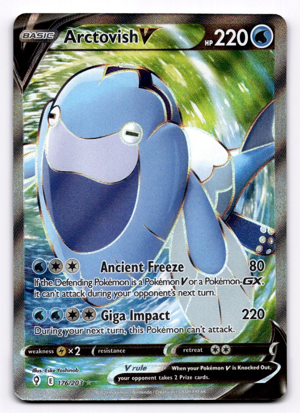Arctovish V (Full Art) SWSH07: Evolving Skies - Pokemon NM 176/203
