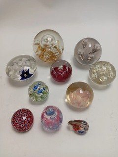 Bundle of Art Glass Paperweights