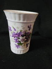 Aynsley Porzellan Vase, wild Violets, 13 cm