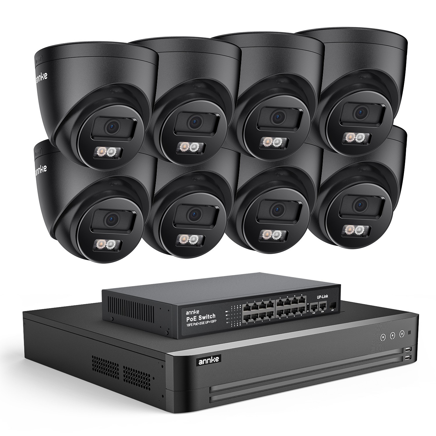 ANNKE 3K AI Color Night POE Security Camera System 32CH 12MP