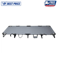 Ozark Trail Folding Camping Cot, Gray, Adult Size, 75.6 x 25 x 8.4 Inch