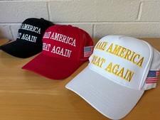 President Donald Trump 45-47 3 Hat Make America Great Again MAGA Red White Black