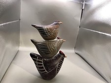 Stack Of 3 Rustic Birds Outdoor/indoor 9  Tal...