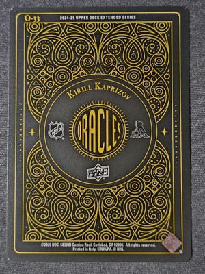 24-25 Upper Deck Kirill Kaprizov Oracles Yellow Variant