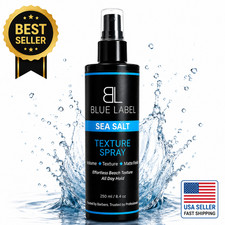 Blue Label Sea Salt Spray Natural Beach Waves Hair Texture Volumizing 8.4 oz