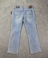 Buffalo David Bitton King Slim Boot Jeans Men’s 34x32 Light Wash Stretch NWT