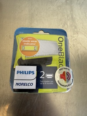 Philips Norelco OneBlade Shaving Replacement Blades 2 Razor QP220/80 New Genuine