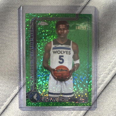 Topps Chrome - Anthony Edwards Minnesota Timberwolves #17 Green /99 (68/99)