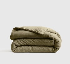 NWOT- Quince European Linen Waffle Aloe Duvet Cover King/ Cal King  191 