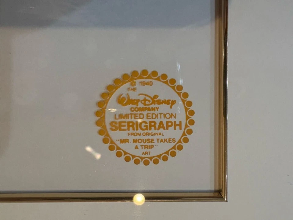 Disney Mickey y Pluto Serigrafía Celda Coleccionable Usado - Imagen 3 de 4