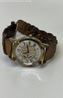 Relic Gold Tone Brown Leather Braided Band Wristwatch 35.4g — photo 1