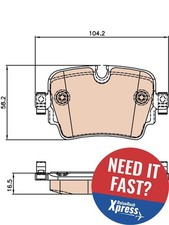 TRW Brake Pads GDB2066 Fits Jaguar F-Type