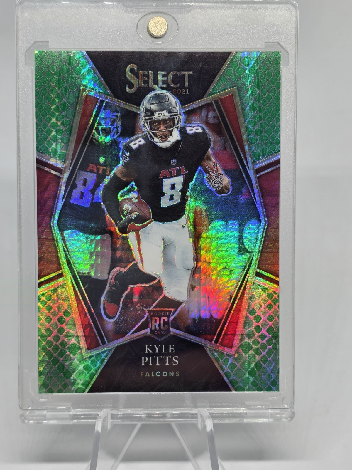 2021 Select Kyle Pitts Premier Level Rookie Dragon Scale Prizm #/89 Falcons RC