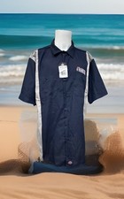 Dickies Short Sleeve Uniform Shirt Heating  Air Service Man Logo Sz XXL 2XL 8 