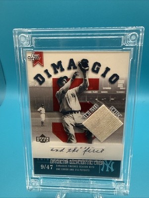 2022 Jersey Fusion Joe Dimaggio Game Used Patch - Hand Written Word 9/47 Encased