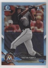 2018 Bowman Draft Chrome Sky Blue Refractor 17/402 Tristan Pompey #BDC-129 0w8