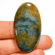 100 Natural Seam Agate Oval Shape Cabochon Gemstone 55 Ct. 43X23X6 mm UG-5314