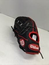 New WILSON 2019 A450 Youth Baseball Glove - Left Hand Throw Black/Red