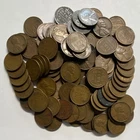 Lincoln Wheat Small Cent Bulk Lot Circulated BN Uncertified 1909-1958 Two Rolls