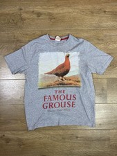 The Famous Grouse Shirt Whiskey Novelty Men’s Size Medium Grey Short Sleeve
