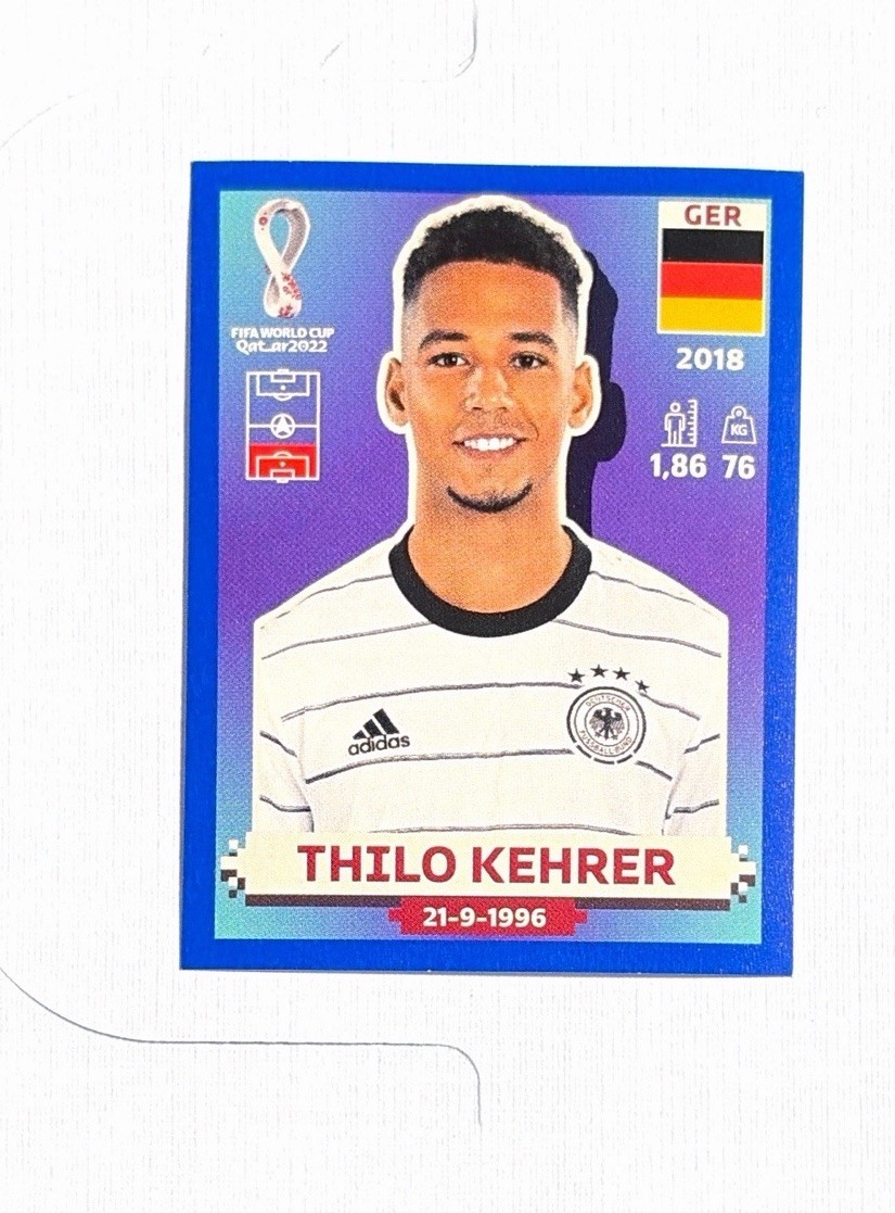 Thilo Kehrer ~ 2022 Panini FIFA World Cup Qatar Sticker ~ Blue #GER7