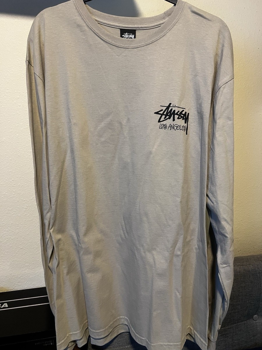 Stussy Los Angeles Long Sleeve Khaki Shirt Size XL With Tags | eBay