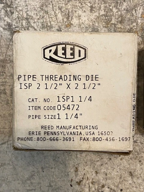 Reed Manufacturing 1SP1 1/4" Pipe Threading Die 2-1/2" X 2-1/2" - Image 3 of 4