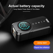 1000A Car Jump Starter Power Bank Air Compressor Battery Booster With LED Light