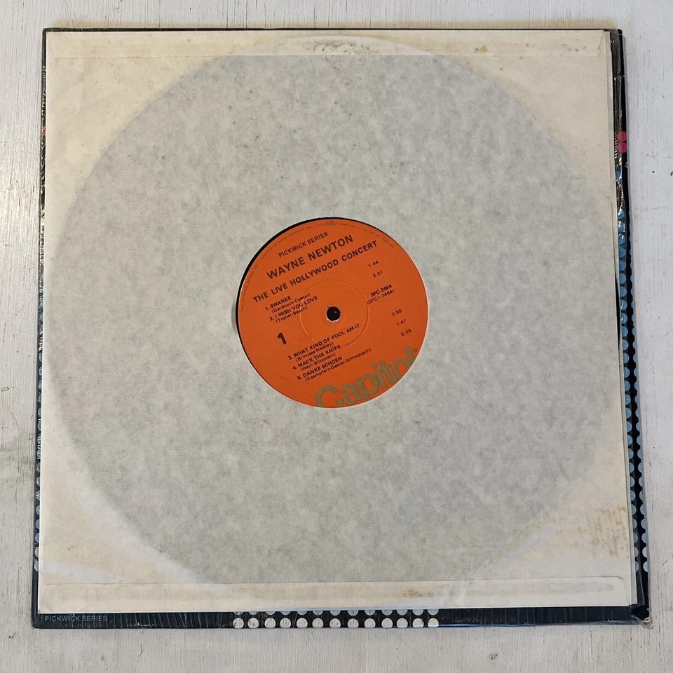 WAYNE NEWTON Live Hollywood Concert SPC3464 Capitol LP Shrink Ex/EX - Image 3 of 4