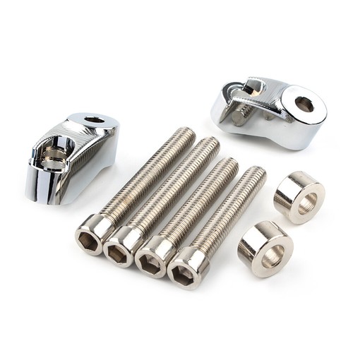 Soportes cortos de señal de giro delanteros 39 mm 49 mm horquillas cromadas para Harley Sportster FXR - Imagen 4 de 9