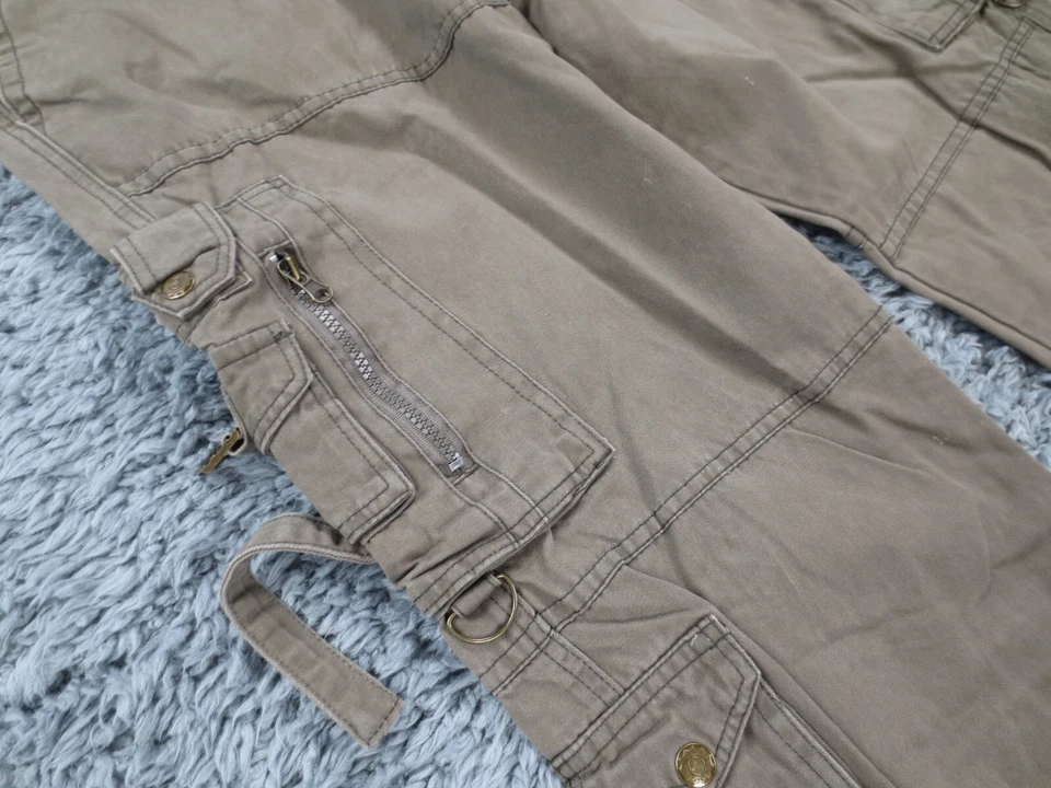 Pantalones Cocoa Lisa Para Hombre 34x31 Verde 100% Algodón Carga Paracaidista Militar Calle Foto 4 de 4