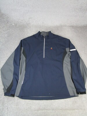 Foot Joy Jacket Mens Xxl Blue Gray Golf Quarter Zip *Logo