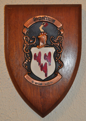 Hastings Familie Plakette Schild Wappen Wappen