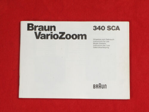 BRAUN Blitz Bedienungsanleitung / Anleitung für Braun Vario Zoom 340 SCA - Bild 1 von 5