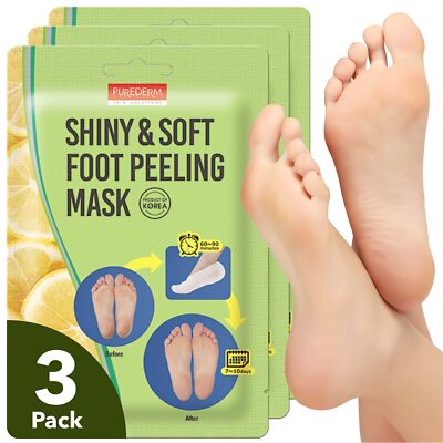 	3-Pack Foot Peeling Mask Exfoliating Foot Peel Spa Mask For Baby Soft Skin	