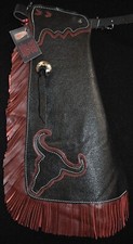 Custom Made Leather Kid's Chaps/Bull Skull Kid's Chaps/Quick Ship Made in USA
