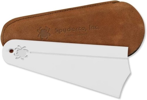 Spyderco 308F Golden Stone Sharpener with Leather Case - Picture 2 of 3