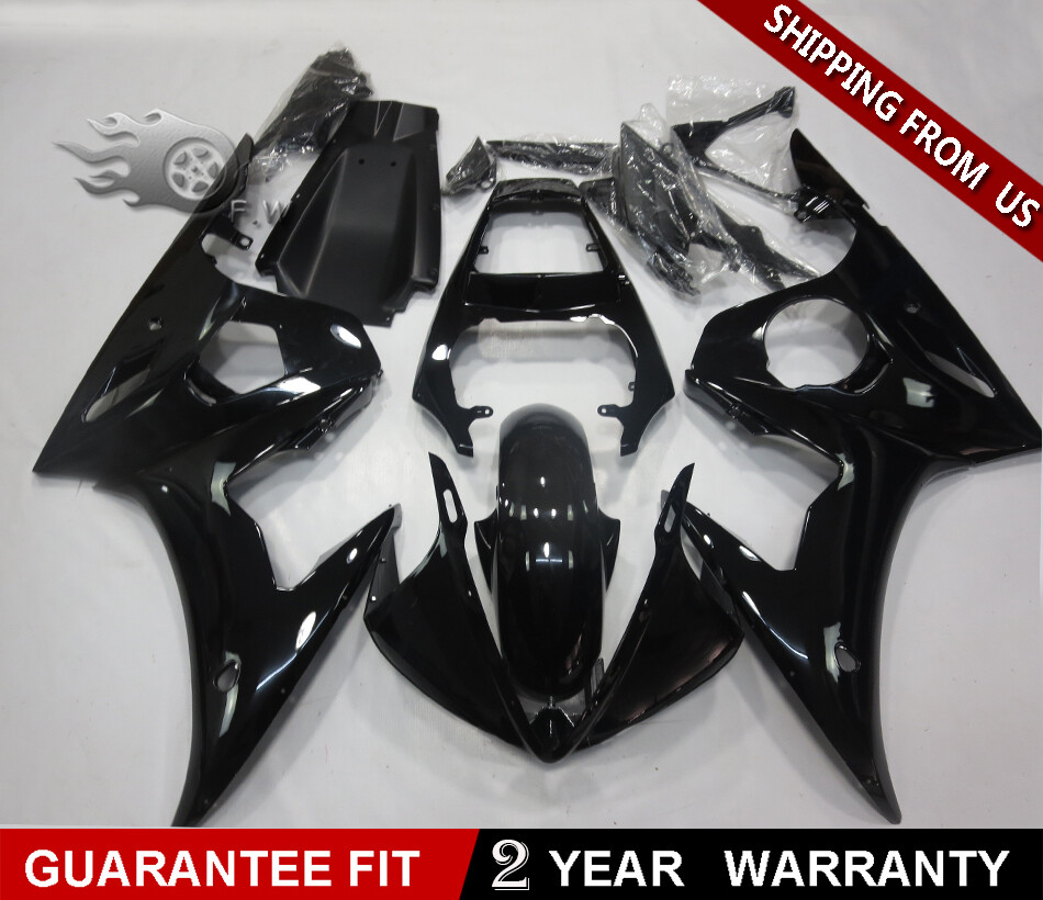 パール USA Molded Cowl Gloss BLACK Bodywork Fairing kit for YAMAHA YZF R6