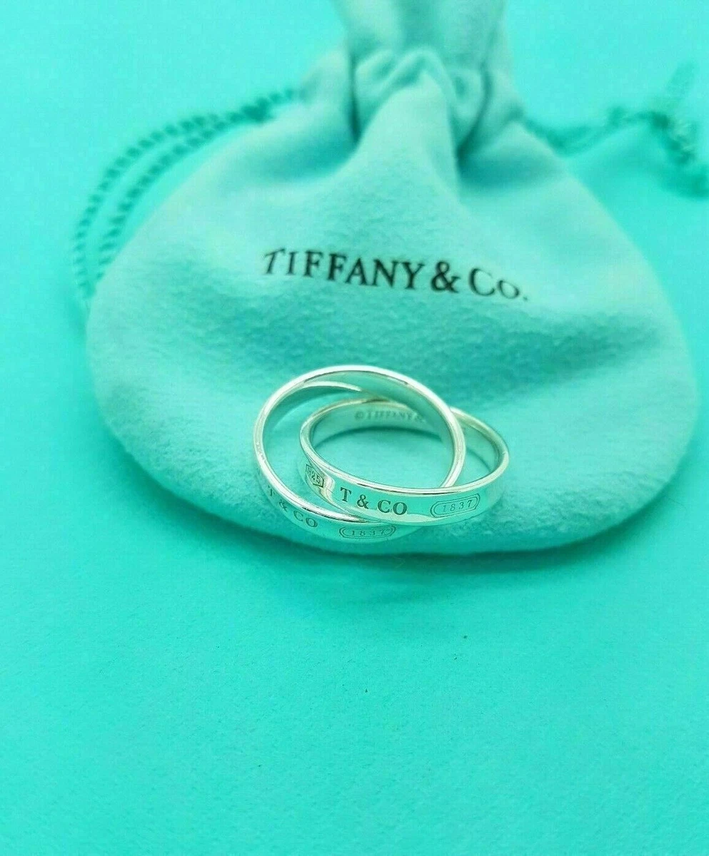Tiffany Co. Silver 1837 Interlocking Circles Double Ring Various