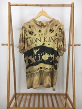 VTG The Lion King Disney Jerry Leigh All Over Print Distressed T-Shirt Size XL