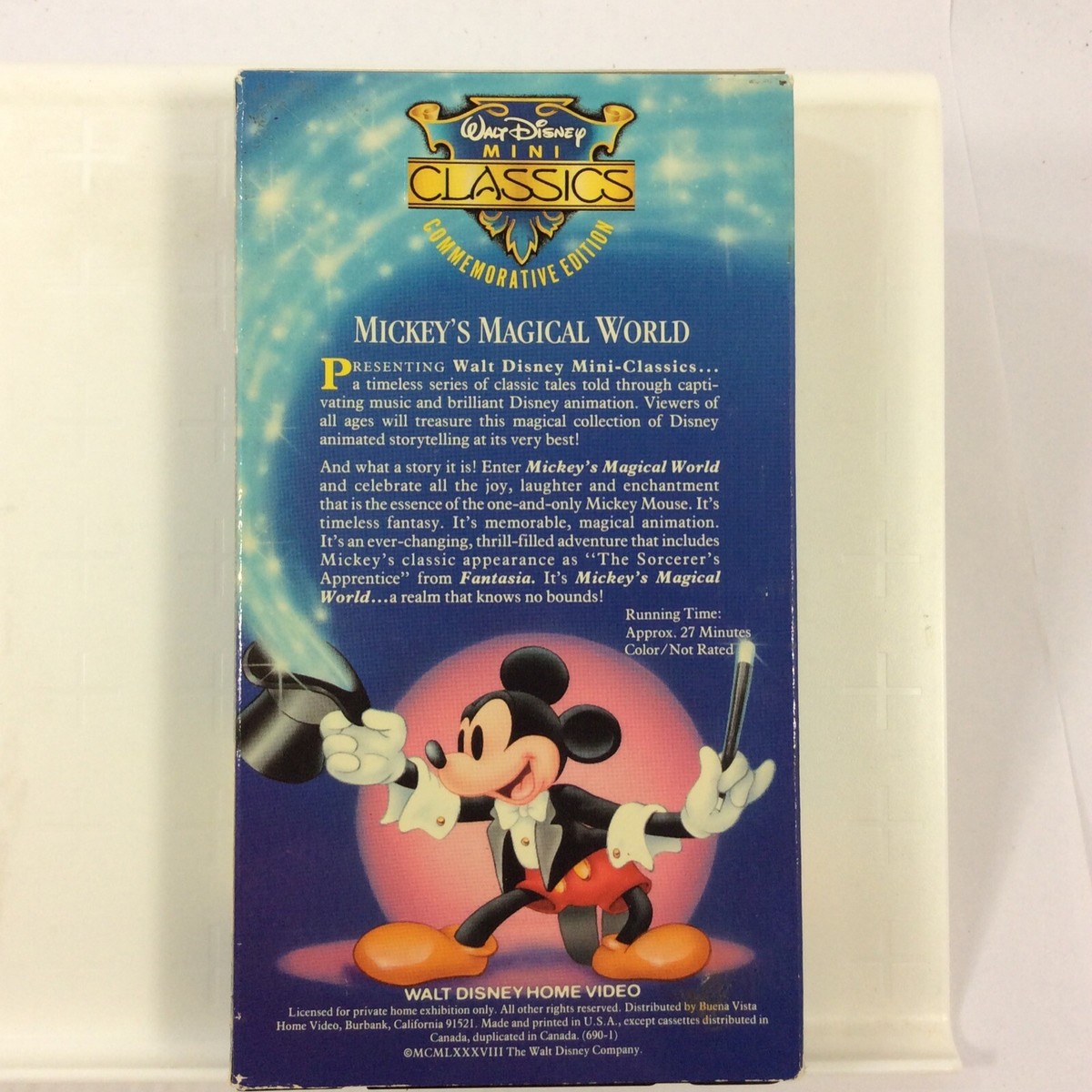 Walt Disney Mini Classics Mickeys Magical World VHS 1988