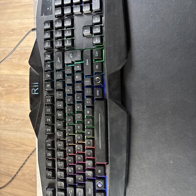 Rii Bactlit Gaming Tastatur, RK100 Plus Rainbow LED Backlit Mechanical Feeling