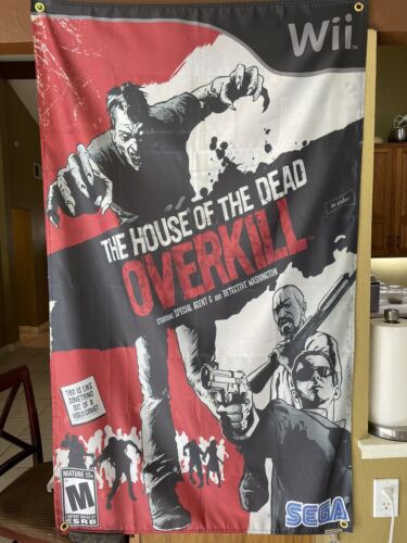 The House of the Dead Overkill 5ft Flag Nintendo Wii 2009 Banner SEGA Lightgun