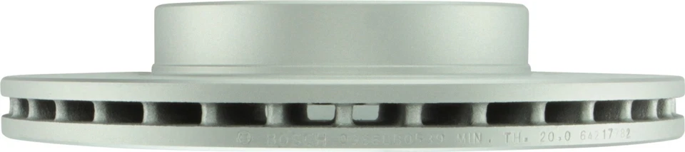 Rotor de freno de disco delantero Bosch QuietCast para Toyota Corolla 1993-2002 Foto 3 de 4