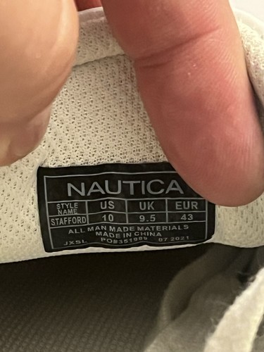 Nautica Stafford Sneakers White Lace Up Men's Size 10 - Picture 8 of 9